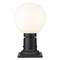 Z-Lite Laurent Outdoor Pier Mounted Fixture, 1-Light, 8 In.W x 13.5 In.H, Black/Opal 597PHM-533PM-BK - alternate 7